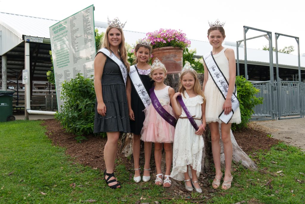 Rosemary Morici jr miss queen Skyler Balzer teen queen lily jones miss milk days and miss mchenry county Myla McAdow princess lily is her mentor Lila Jackson princess