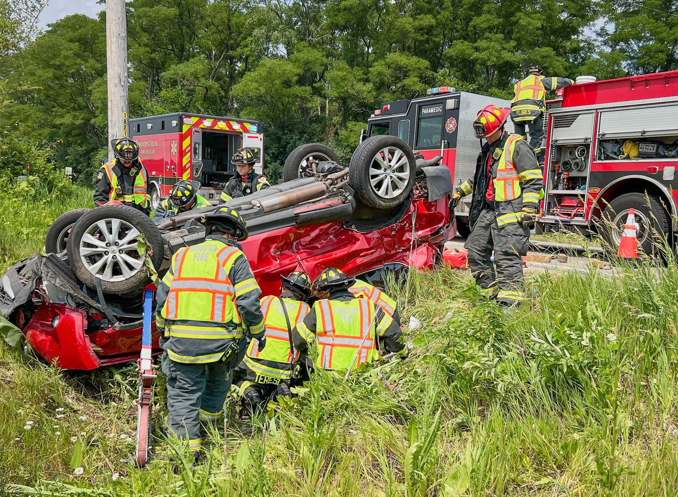 Three seriously injured in two-vehicle collision; investigation ...