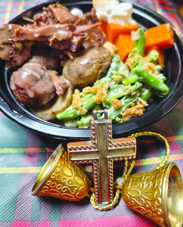 Courtesy photo.
A chef-prepared family Christmas dinner was served to a group of local homeless people.