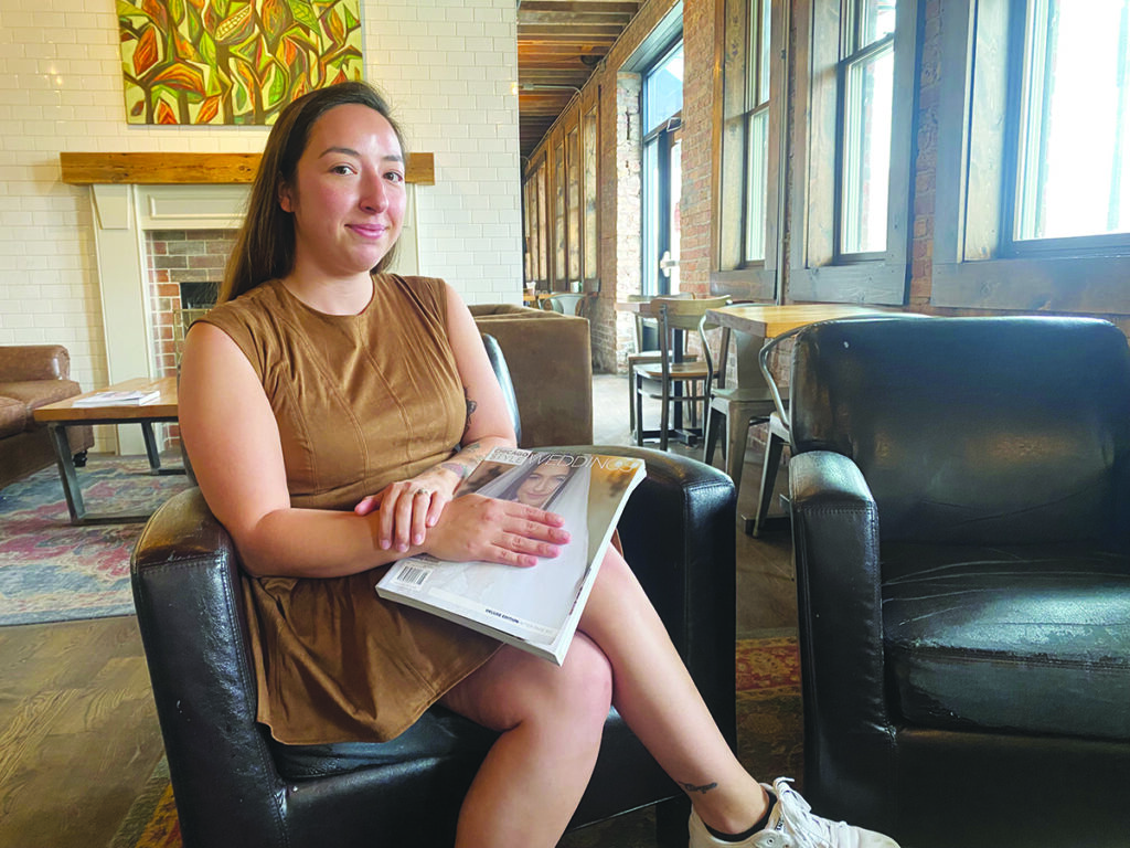 Independent photo by Susan W. Murray. 
Woodstock resident Leela Desantis owns Spruced Up Designs, which offers wedding coordination packages and rents centerpieces, arches, and champagne or doughnut walls for ceremonies and receptions.
