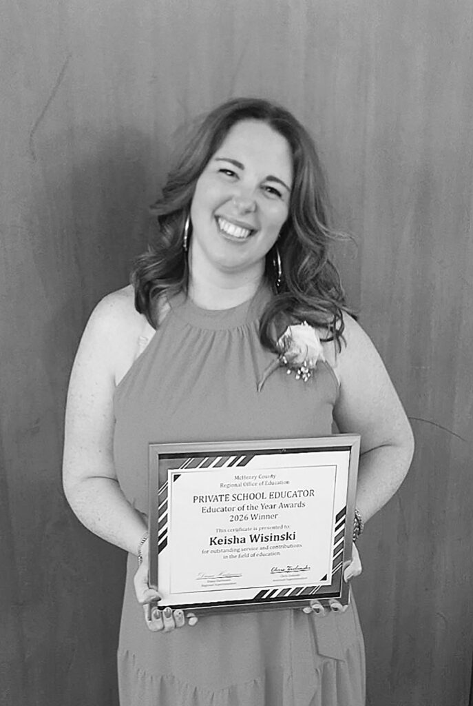 Courtesy photo.
The Regional Office of Education chose St. Mary’s Keisha Wisinski as its Private/Parochial School Teacher of the Year.